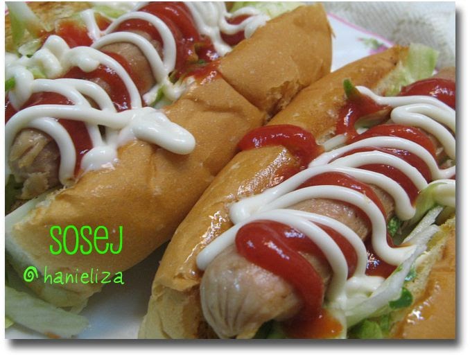 Resipi Makanan Barat Burger Sosej