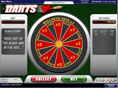 Betfair Casino Darts - Bonus round