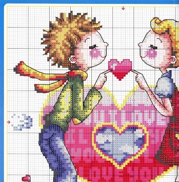 Grafico Ponto Cruz Casal Cantinho das Agulhas: Gráfico ponto cruz - Casal 2