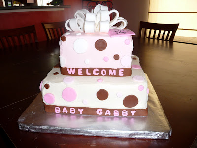 Unique Baby Shower Cakes  Girls on Dreaming In Buttercream  Modern Girl Baby Shower Cake