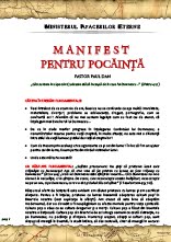 Manifest pentru pocainta - Pastor PAUL DAN