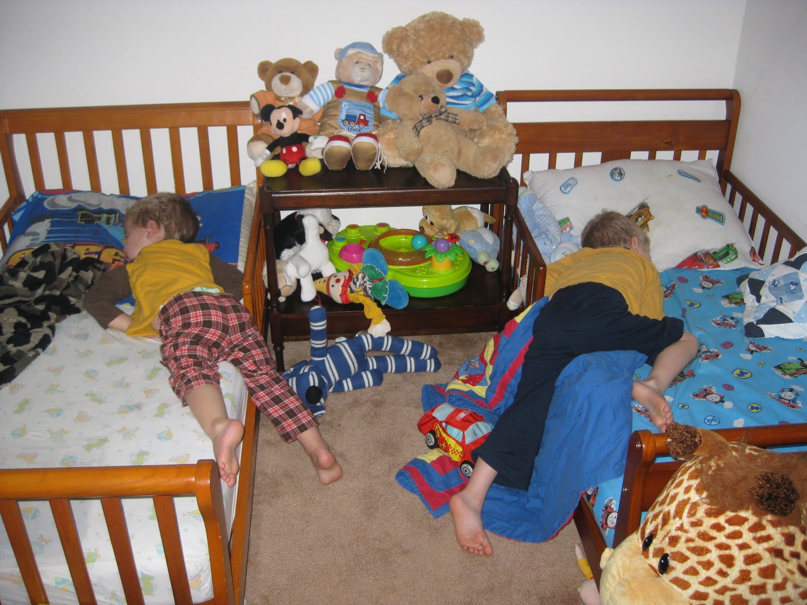 My Silly Little Boys The boys' first night sleeping in the same room