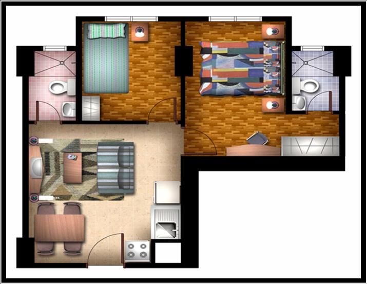 48 SQM - 2 BEDROOM UNIT