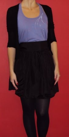 saia de tafetá cintura alta