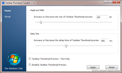 Taskbar Thumbnail Tweaker