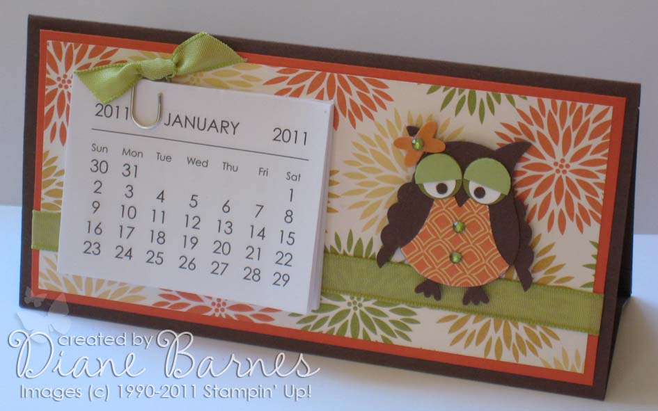 colour me happy Mini desk calendar instructions & template