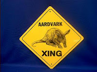 aardvark crossing sign