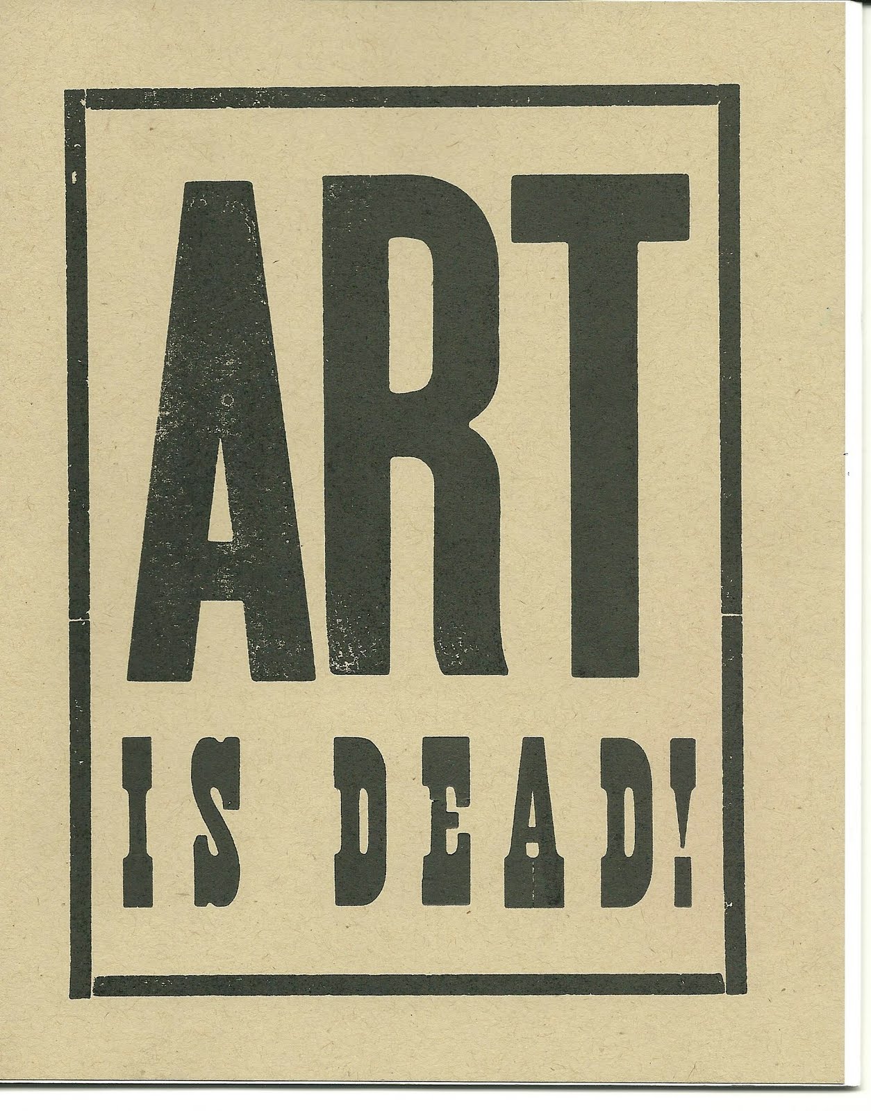 internal dialogue Art is Dead Art is Alive