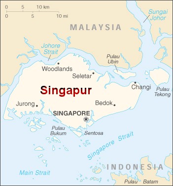 SINGAPUR - Mapa