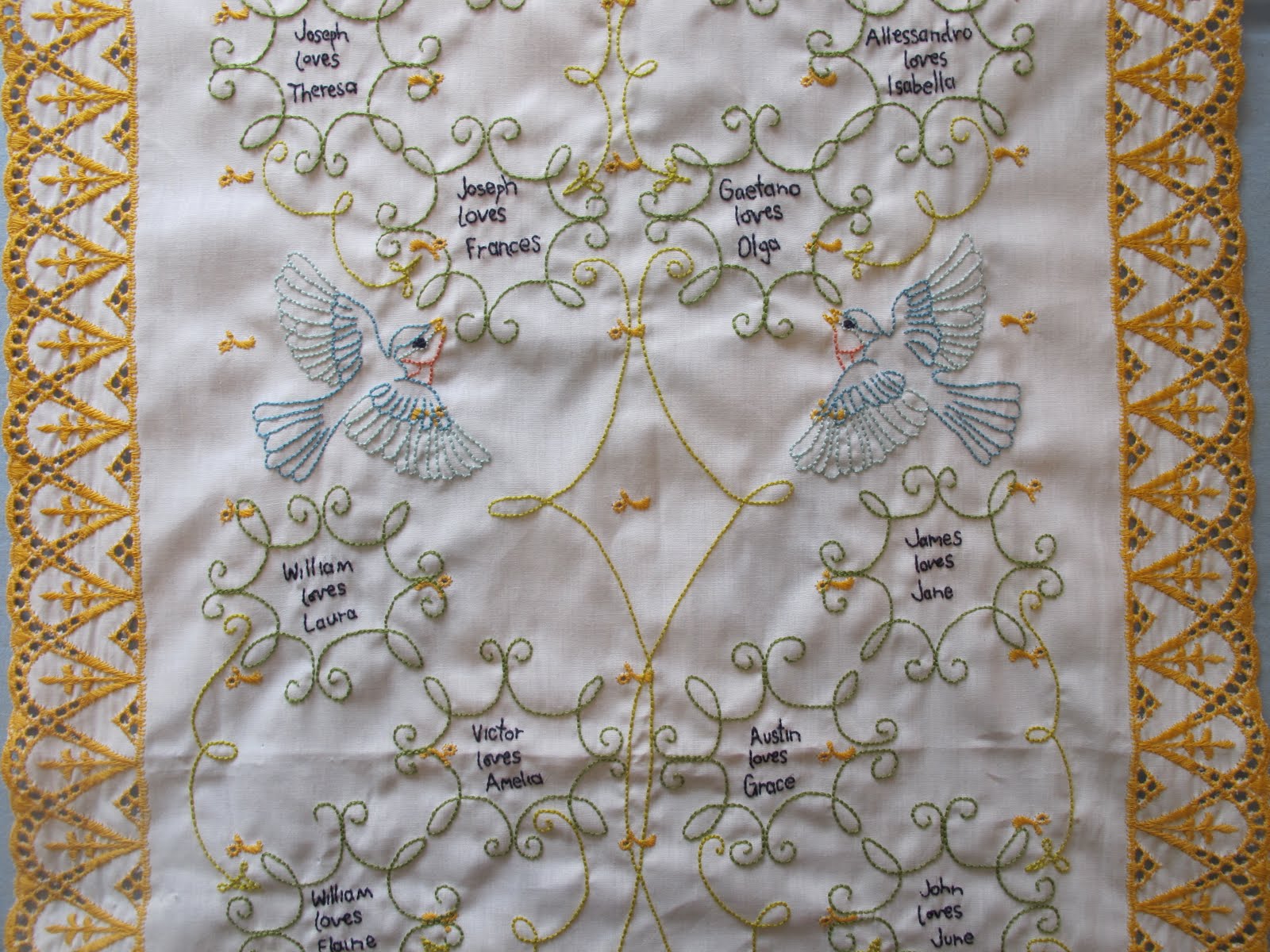 Tree Family Split Embroidery