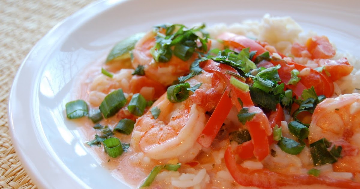 Chef Mommy Garlic Shrimp in Coconut Milk, Tomatoes and Cilantro
