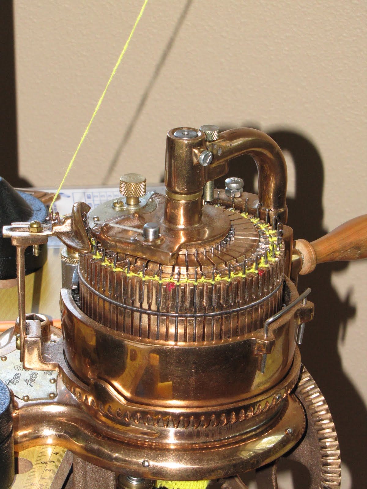 Lamzie Divy Woolens Leg Warmers on the Sock Knitting Machine