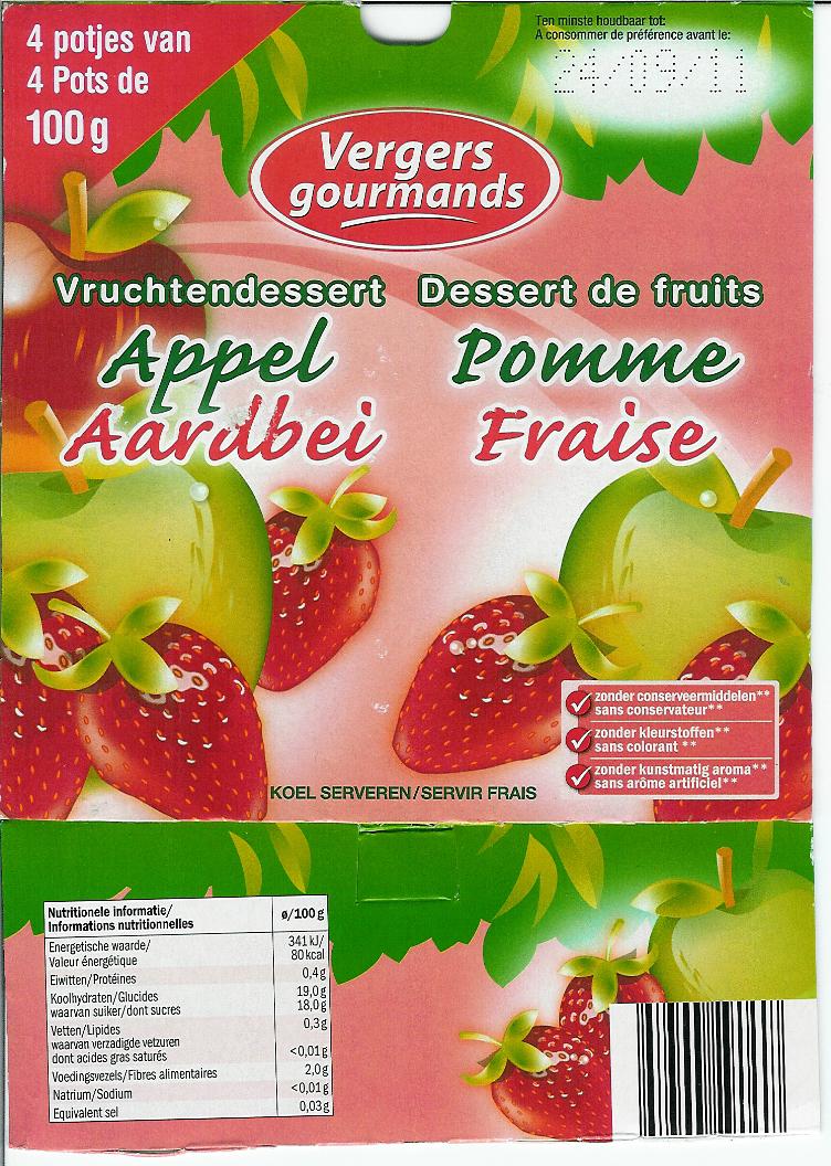 Mincir et Sport Lidl Vergers gourmands dessert pomme fraise