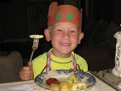 Quinn eating his favorite..POTATOES