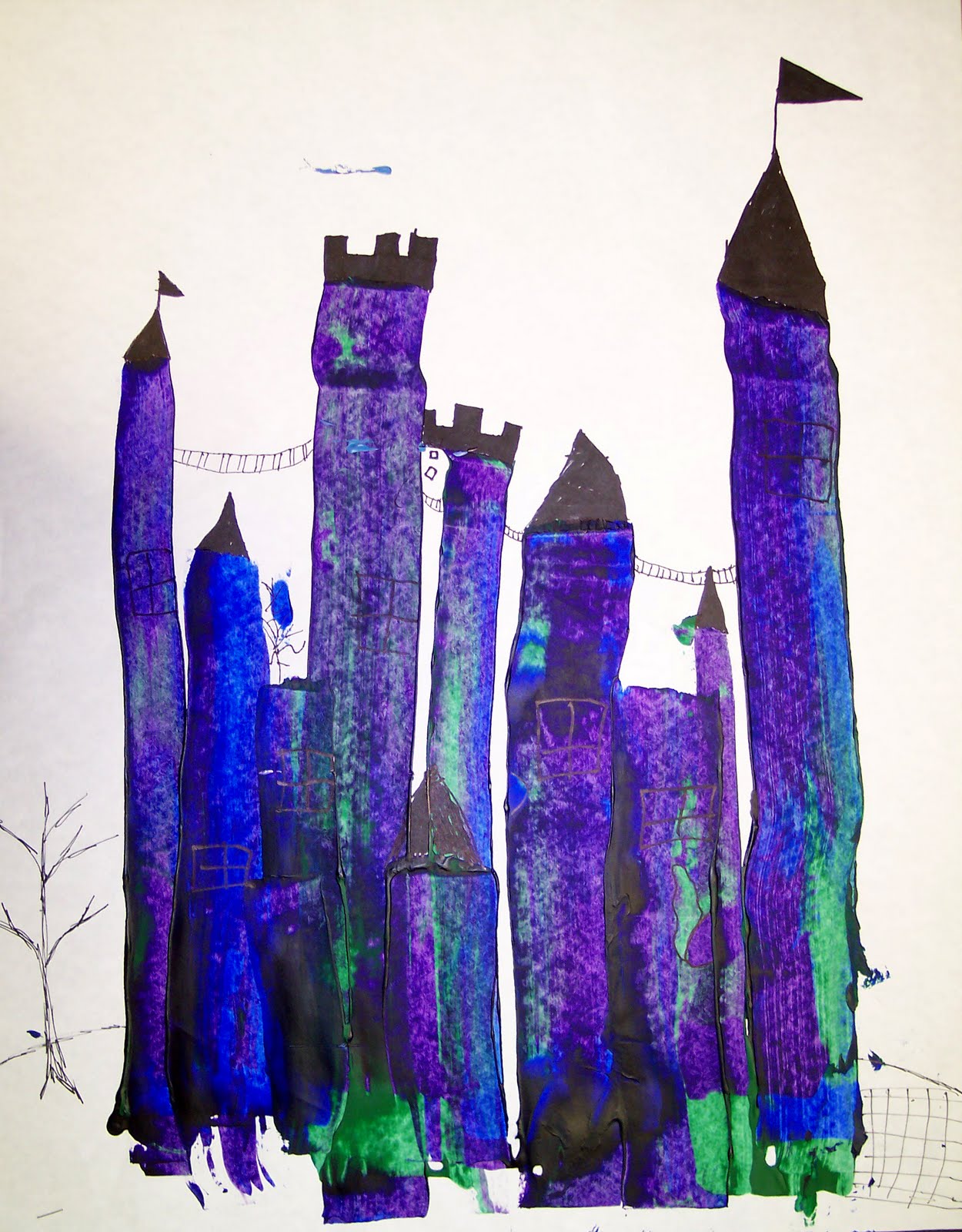 Pulled Paint Castles