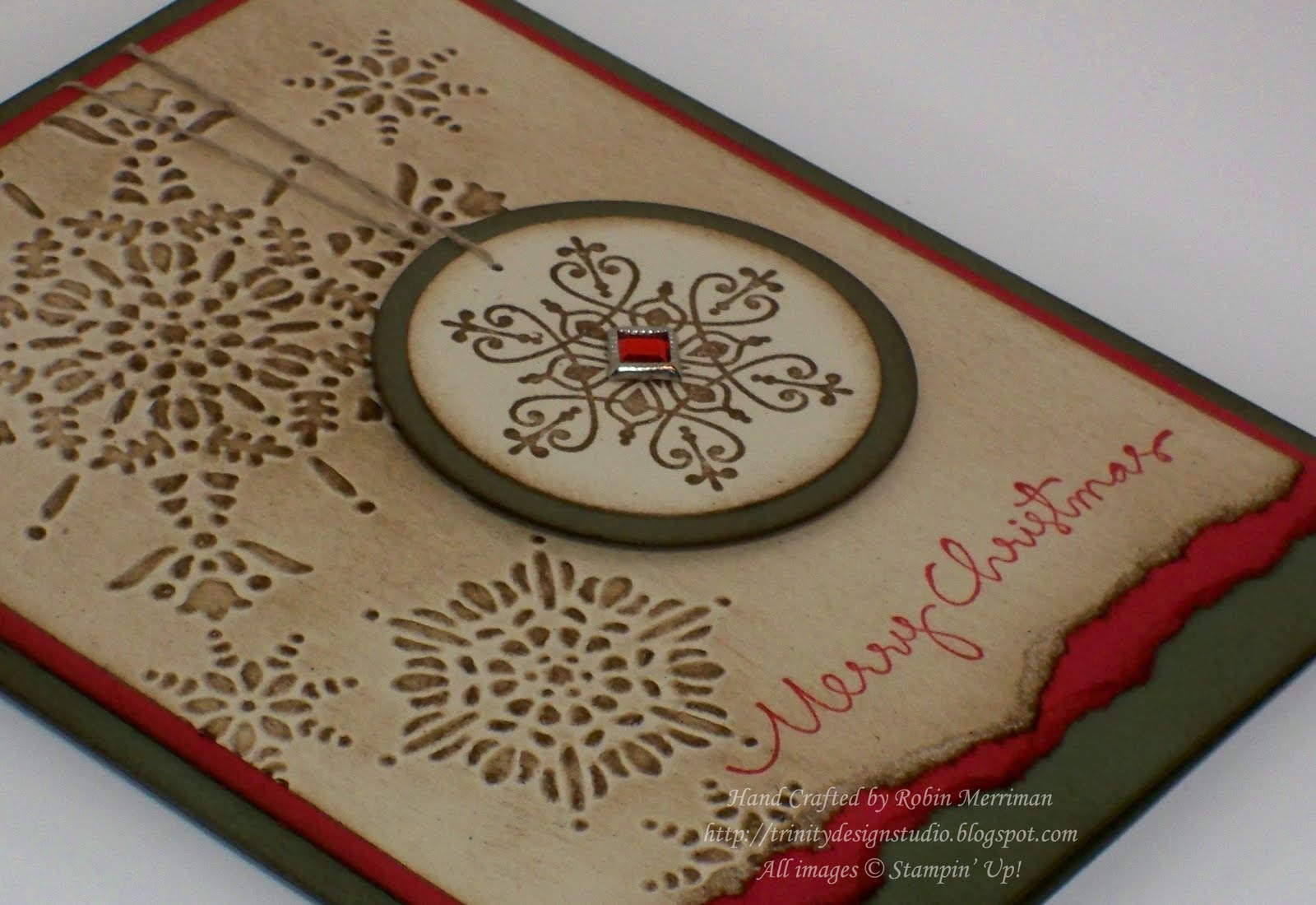 Dasher stamp and Snowflake Punch - Stamping with Lynn