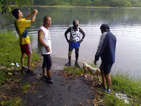 The check by the dam waters