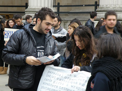 Εκδήλωση διαμαρτυρίας φοιτητών έξω από το Βρετανικό μουσείο 1+(6)