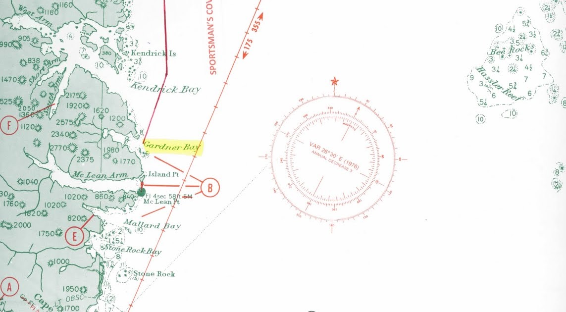 Alaska Fishing Chart of Cape Chacon and Gardner Bay