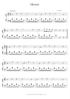 Free piano sheet music of Anton Diabelli: Menuet
 