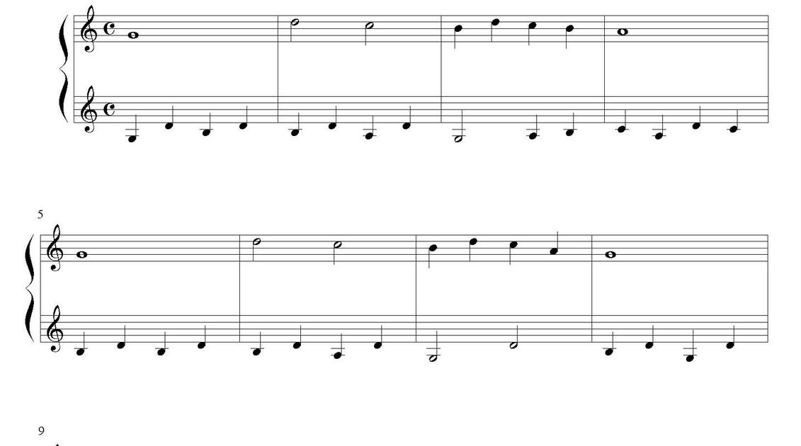 Easy Piano Sheets for piano beginners Free piano sheet of Beyer Etude 38