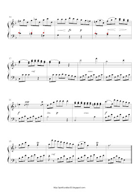 Partitura de piano gratis de Muzio Clementi: Andante (Segundo movimiento Sonatina Op.36 No.1)
