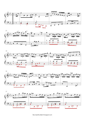 Partitura de piano gratis de Johann Sebastian Bach: Solo para Clavicordio (Solo for Harpshicord)