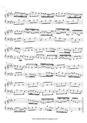 Partitura de piano gratis de Johann Sebastian Bach: Inventio Nº 6