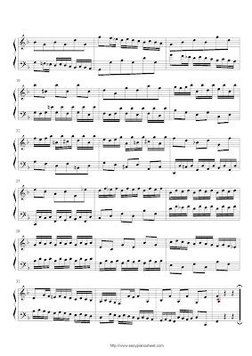  Partitura de piano gratis de Johann Sebastian Bach: Invention No.8 (BWV 779)