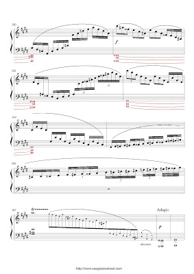 Partitura de piano gratis de Ludwig van Beethoven: Claro de Luna, Presto, Tercer movimiento (Sonata Op.27 No.2)