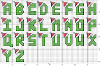 Новогодний алфавит для вышивания
