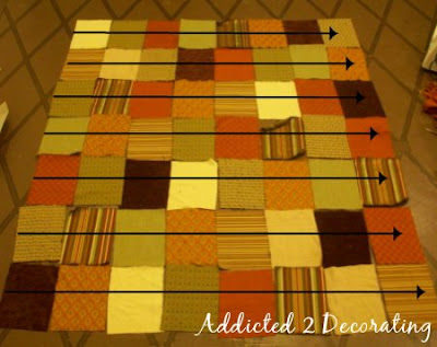 D.I.Y. Project, How to make a patchwork quilted throw.