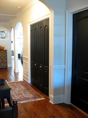 interior doors painted black