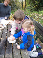 Making Log Bird Feeders