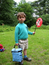 Hal and his butterfly feeder