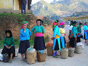 Market place in the mountainous area