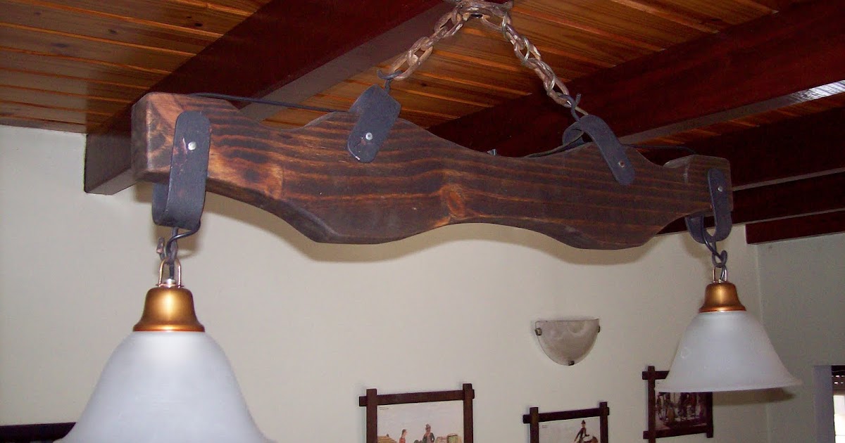 enhierroymadera: Lámpara colgante con cadena 2 tulipas satinadas 18 cm.