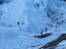 Ice Climbers Practicing