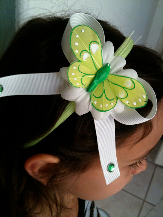 Green buterfly Headband