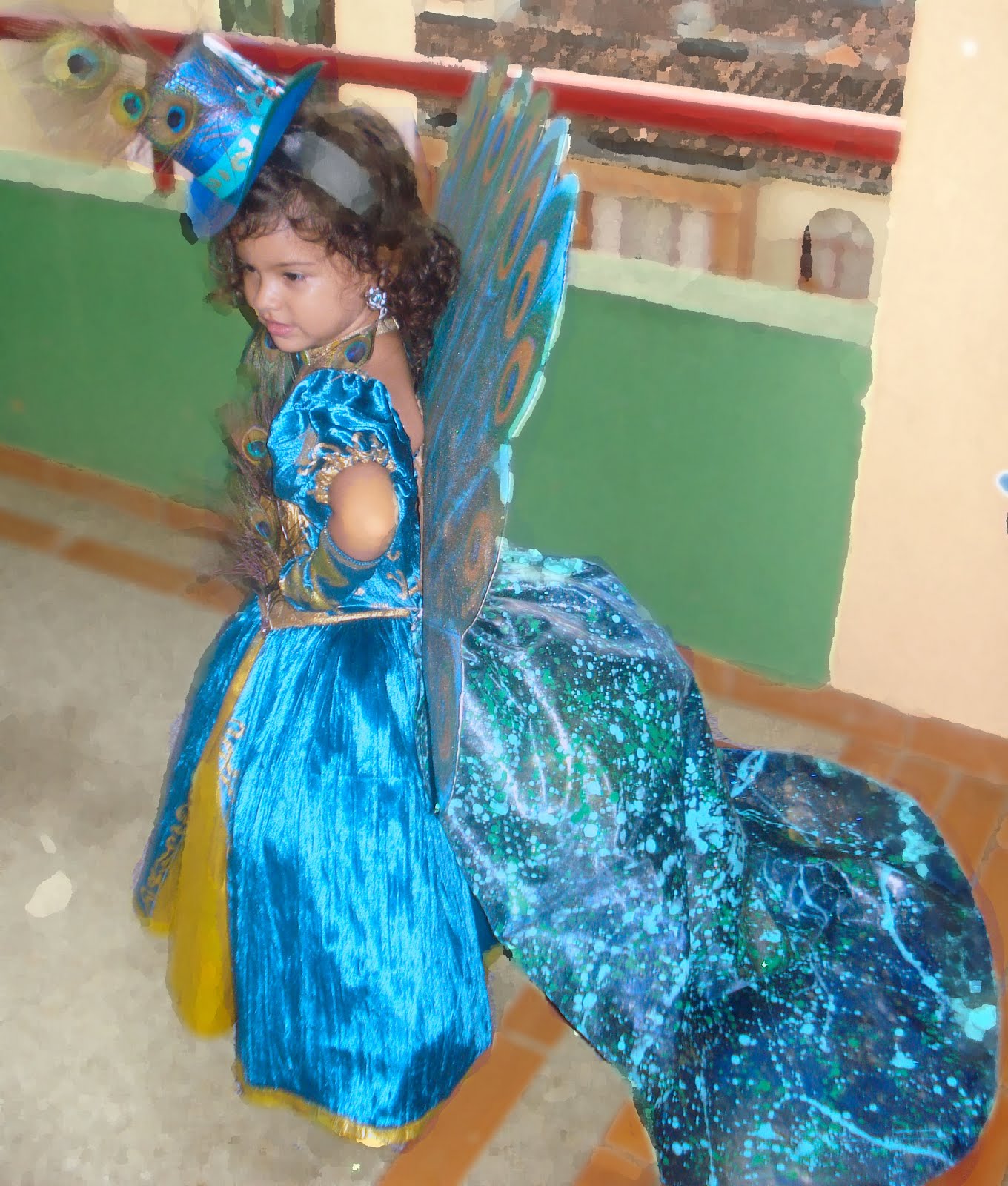 temas diseño Disfraz Pavo Real 2009