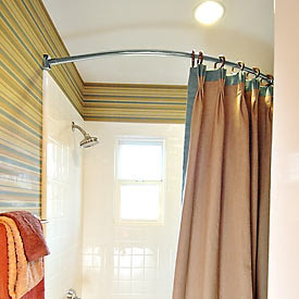 l shaped shower curtain rod