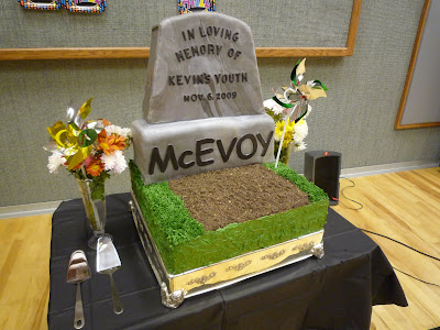 In Loving Memory of Kevin's Youth.....My First Tombstone Cake