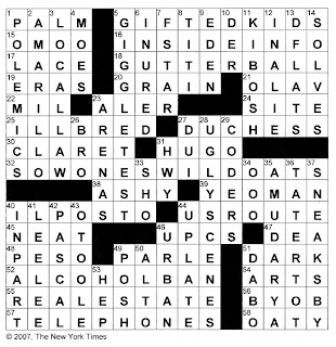 The New York Times Crossword in Gothic: June 2007