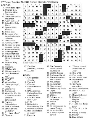 The New York Times Crossword in Gothic: 11.18.08 &ndash; Housing