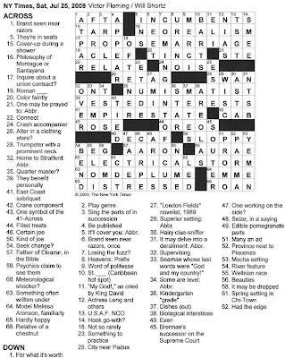 math crossword puzzle
