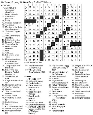 The New York Times Crossword in Gothic: 08 14 09 Magna Carta Etc