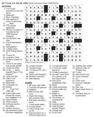 Crossword Puzzles Times on La Times Crossword Puzzle Solution
