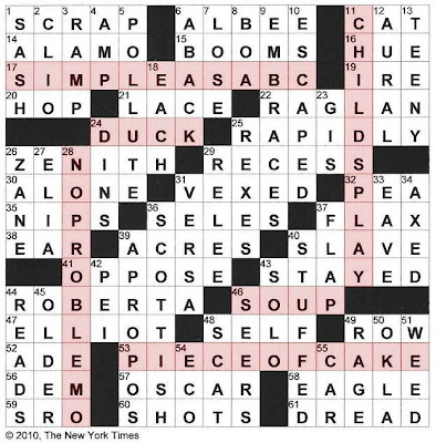 The New York Times Crossword in Gothic: 06.21.10 — Summertime