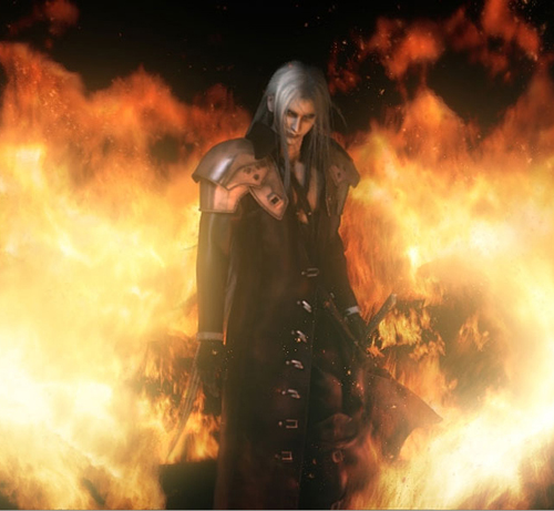 [Multi] Pedido de remake de Final Fantasy VII de Kojima à Nomura Sephiroth+flame