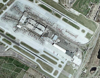 Satellite view of Minneapolis St Paul airport